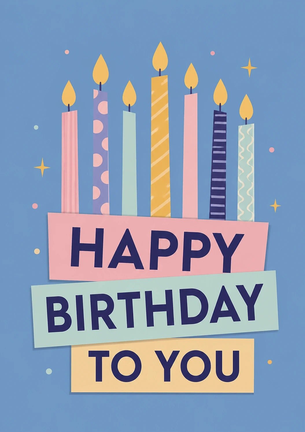 Birthdays - Personalised Card — with punch holes