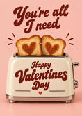 Load image into Gallery viewer, Funny Heart Toast Toaster Valentine's Day Card for Partner
