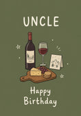Load image into Gallery viewer, Wine and Cheese Board Uncle Happy Birthday Card for Him
