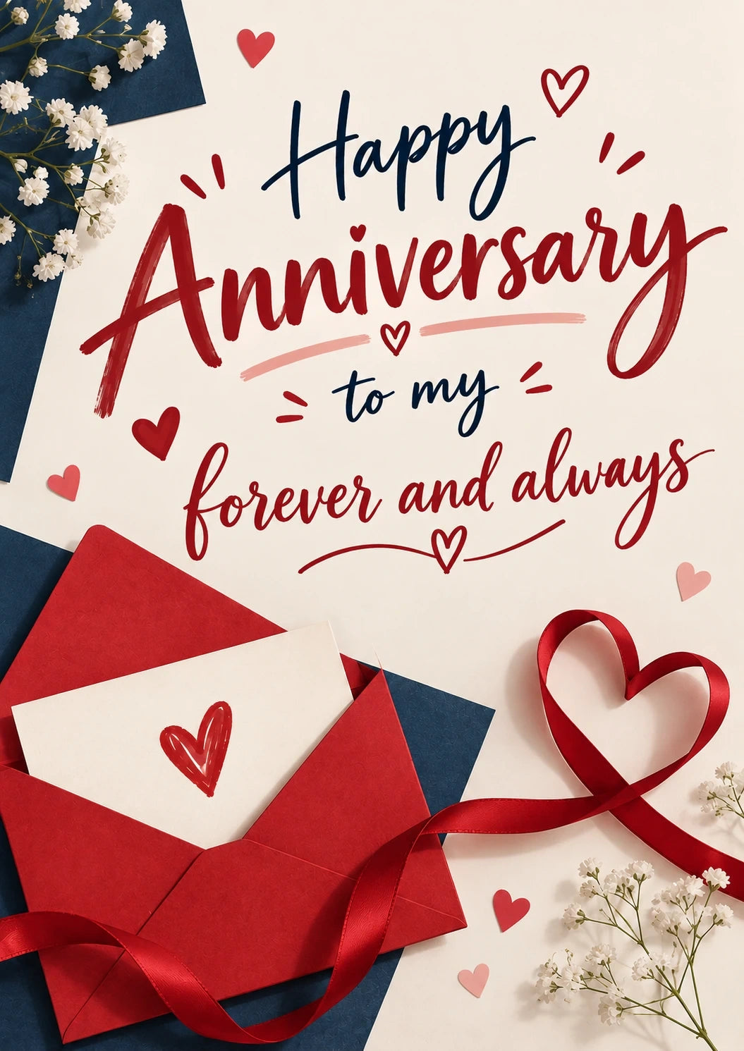 Anniversary - Personalised Card — with punch holes