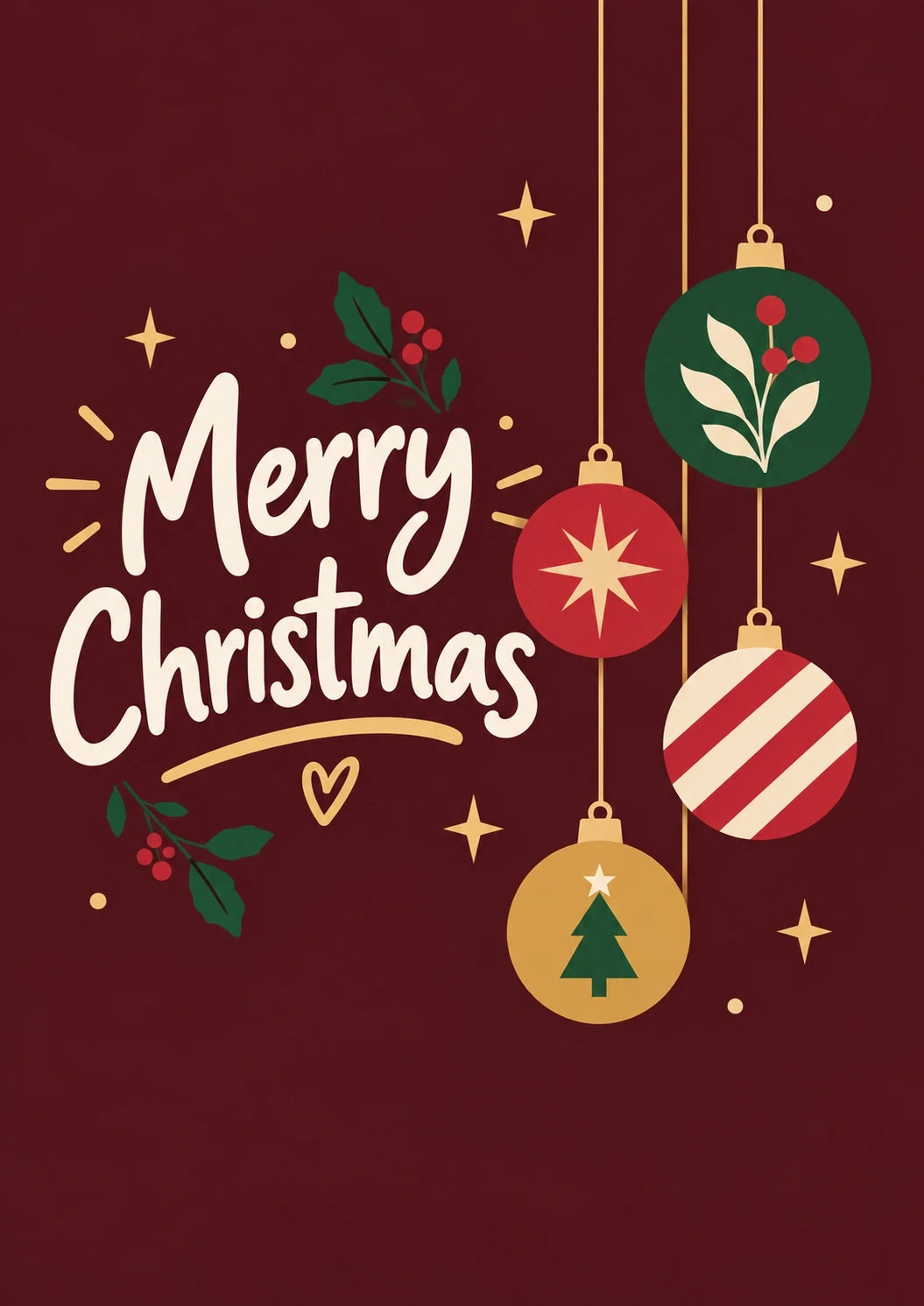 Christmas - Personalised Card — with punch holes