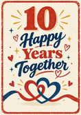 Load image into Gallery viewer, Anniversary - Personalised Card — with punch holes
