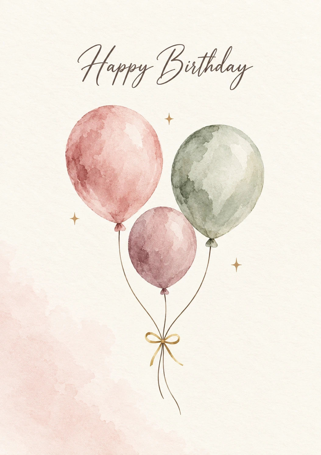 Birthdays - Personalised Card — with punch holes
