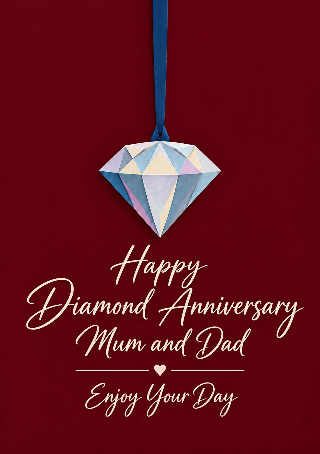 Anniversary - Personalised Card — with punch holes