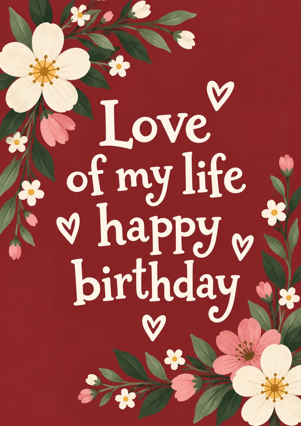 Birthdays - Personalised Card — with punch holes