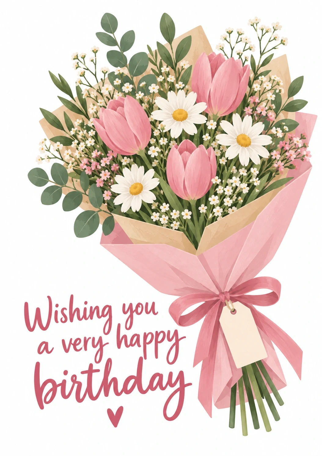 Birthdays - Personalised Card — with punch holes