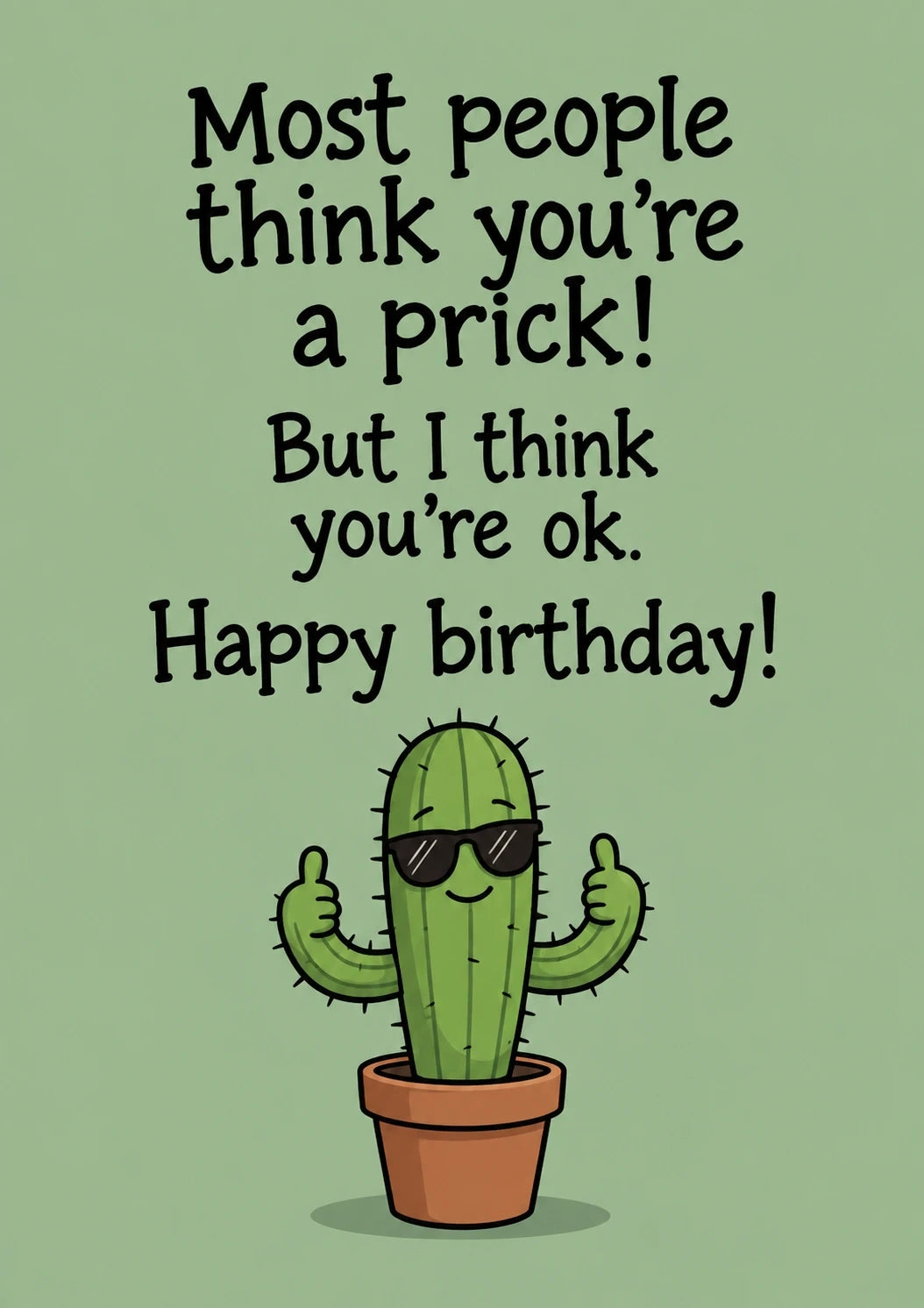 Birthdays - Personalised Card — with punch holes