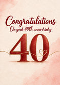 Load image into Gallery viewer, Anniversary - Personalised Card — with punch holes

