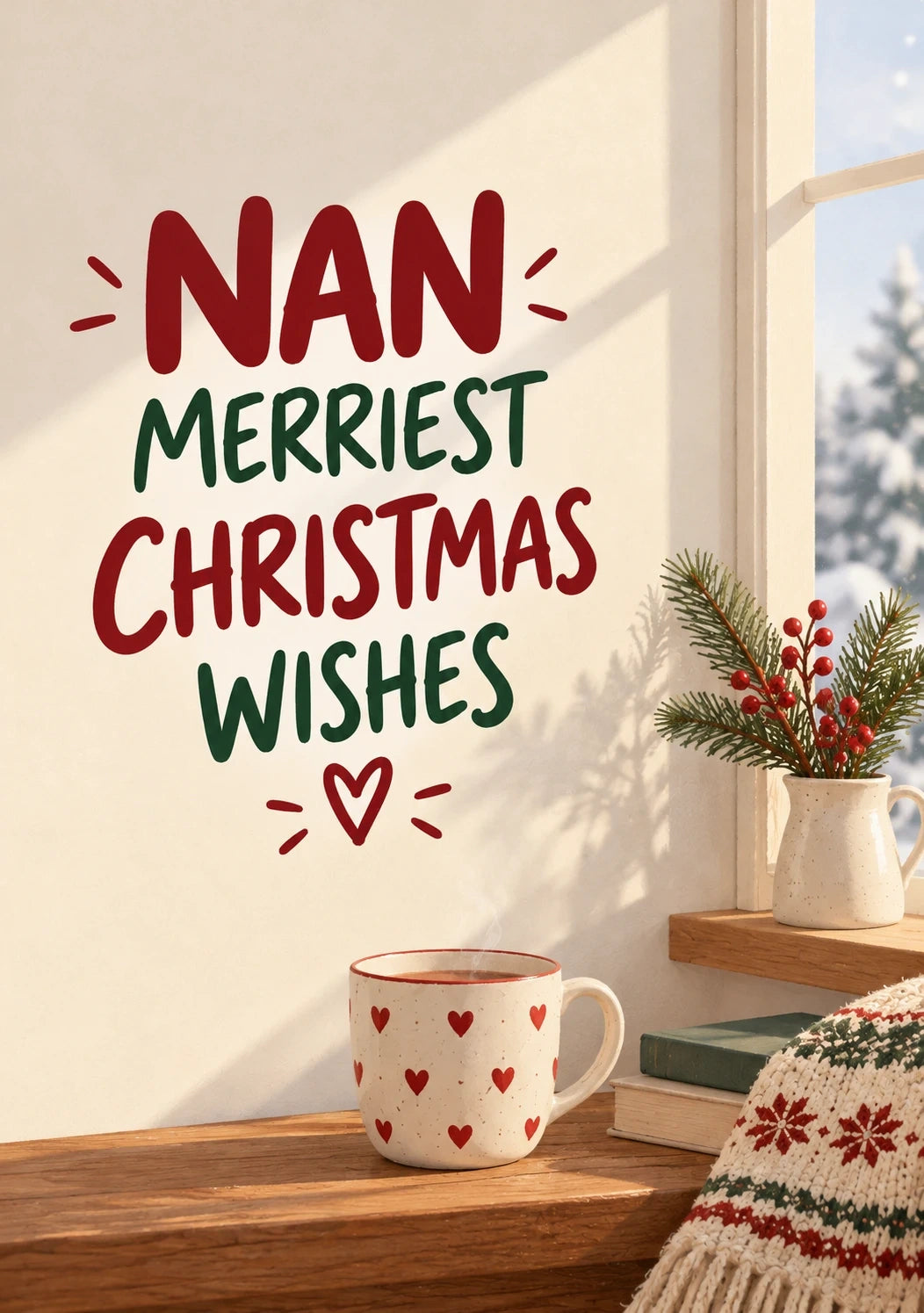 Christmas - Personalised Card — with punch holes