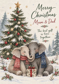 Load image into Gallery viewer, Christmas - Personalised Card — with punch holes
