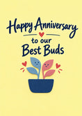 Load image into Gallery viewer, Anniversary - Personalised Card — with punch holes
