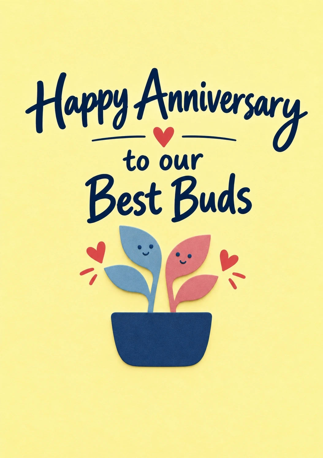 Anniversary - Personalised Card — with punch holes