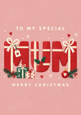 Load image into Gallery viewer, Christmas - Personalised Card — with punch holes
