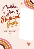 Load image into Gallery viewer, Anniversary - Personalised Card — with punch holes
