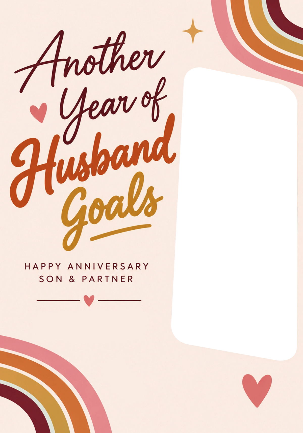 Anniversary - Personalised Card — with punch holes