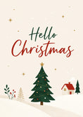 Load image into Gallery viewer, Christmas - Personalised Card — with punch holes
