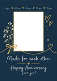 Load image into Gallery viewer, Anniversary - Personalised Card — with punch holes
