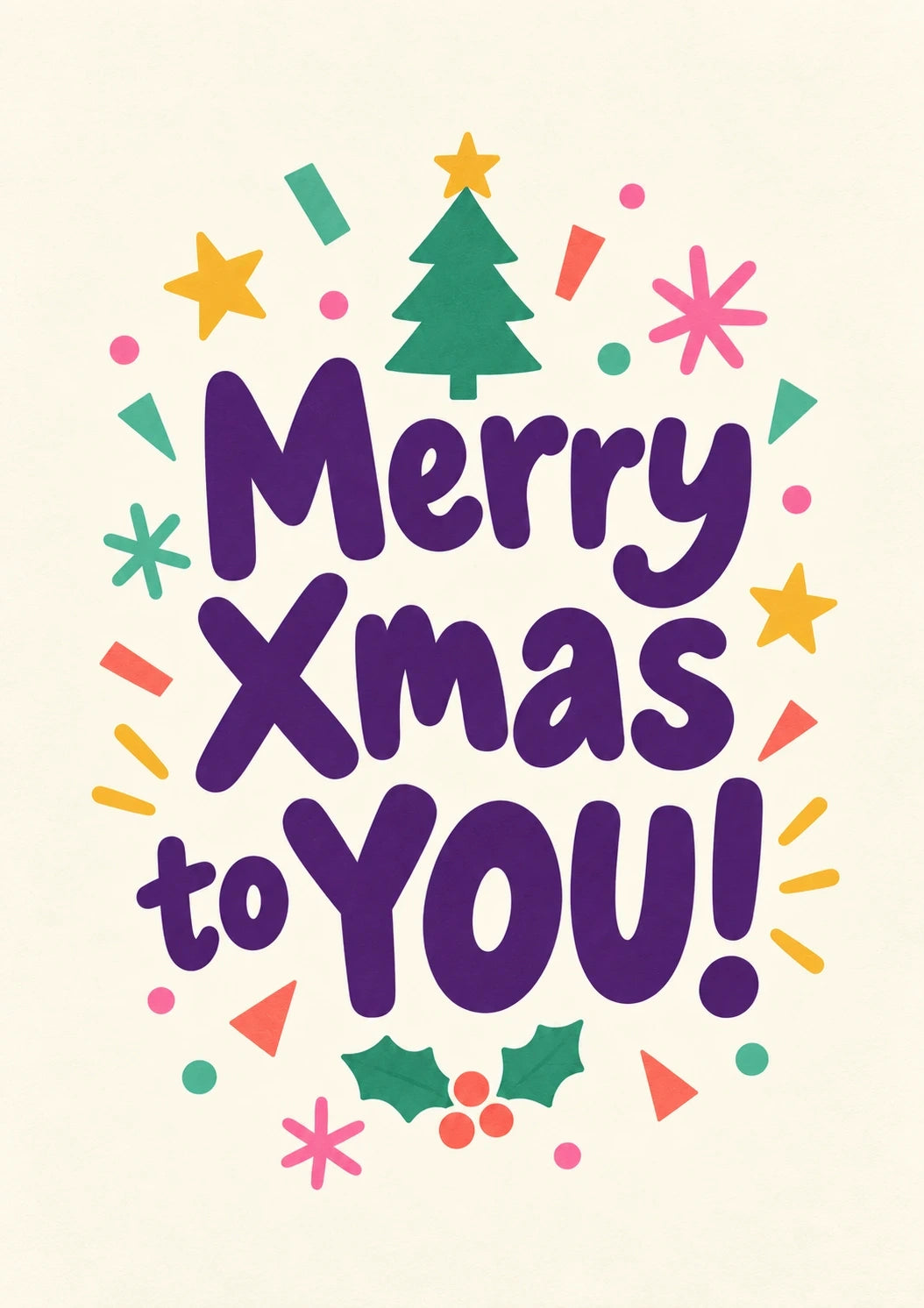 Christmas - Personalised Card — with punch holes