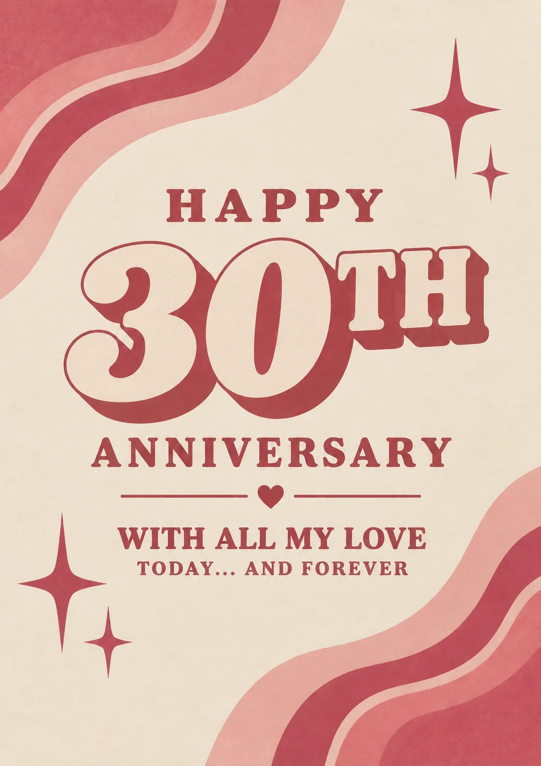 Anniversary - Personalised Card — with punch holes