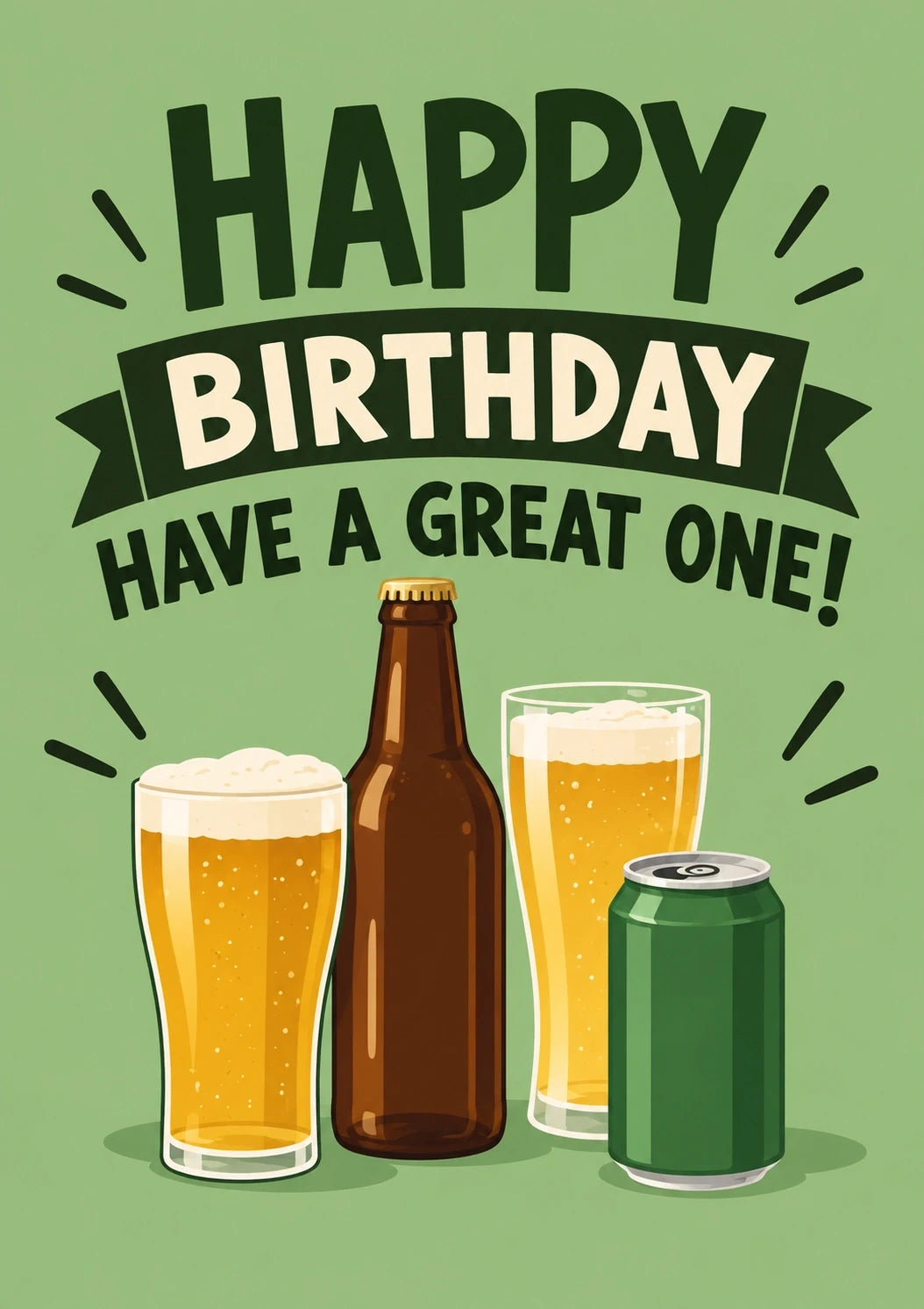 Birthdays - Personalised Card — with punch holes