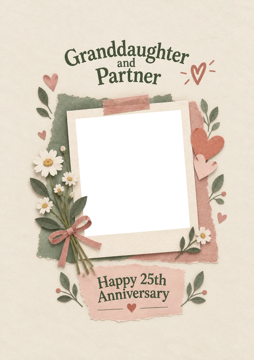 Anniversary - Personalised Card — with punch holes
