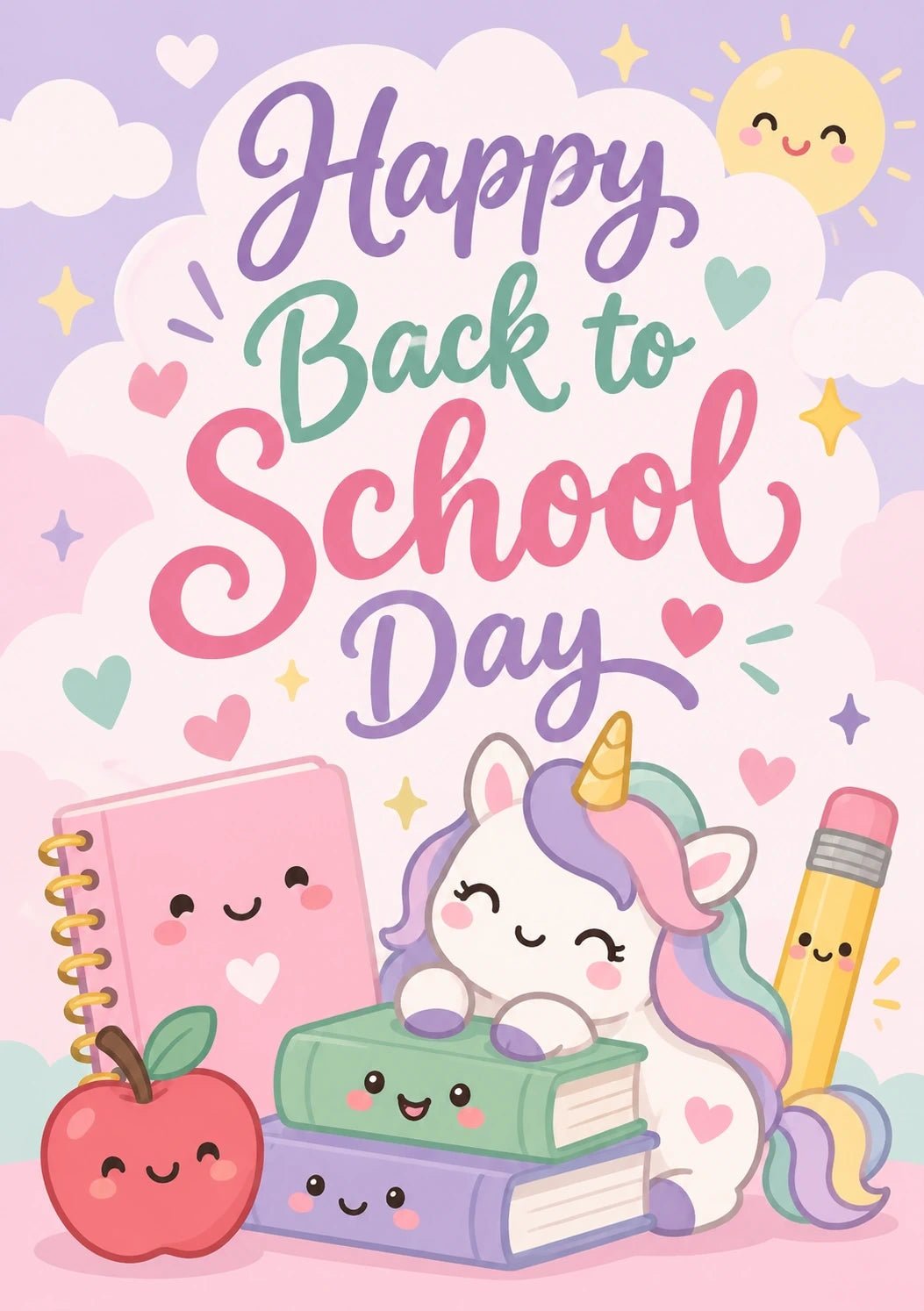 Back to school - Personalised Card — with punch holes