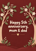 Load image into Gallery viewer, Anniversary - Personalised Card — with punch holes
