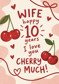 Load image into Gallery viewer, Anniversary - Personalised Card — with punch holes
