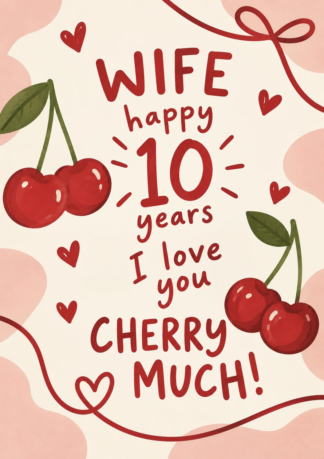 Anniversary - Personalised Card — with punch holes