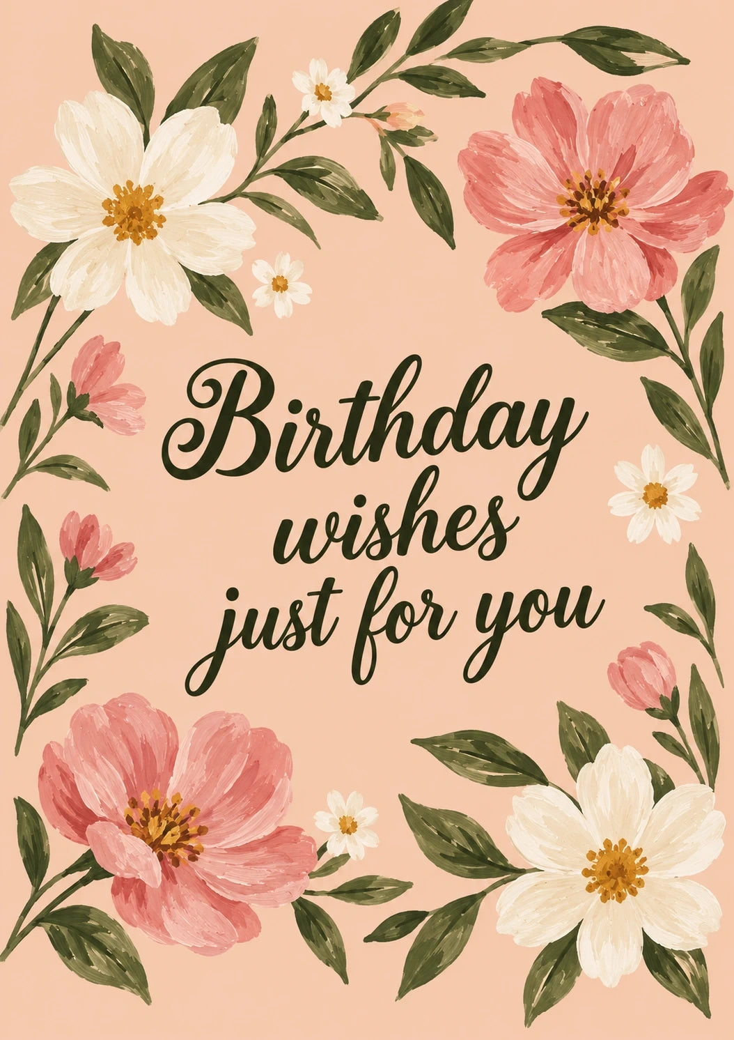 Birthdays - Personalised Card — with punch holes
