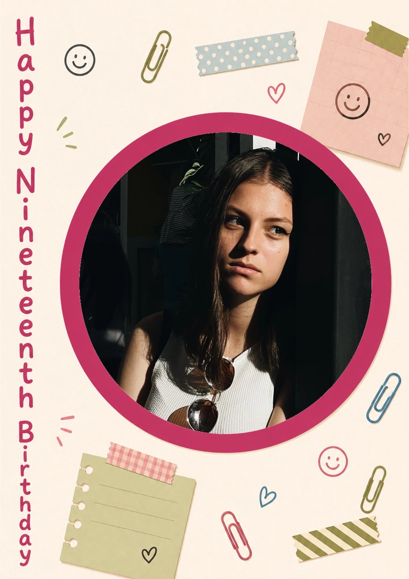 Birthdays - Personalised Card — with punch holes