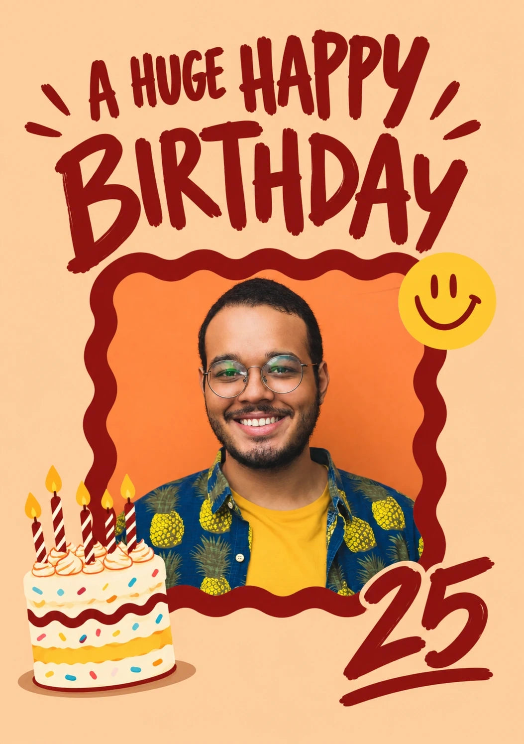 Birthdays - Personalised Card — with punch holes