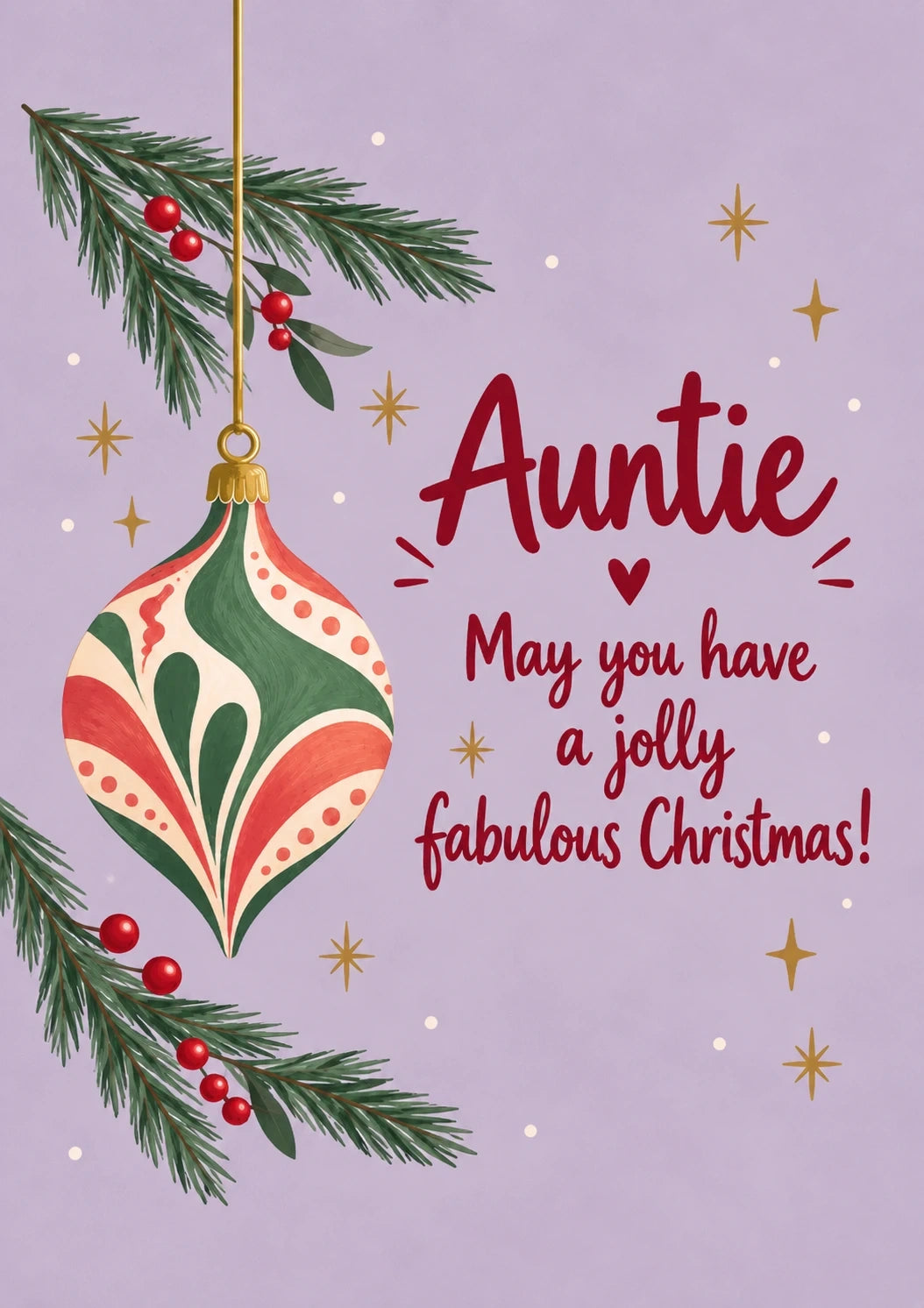 Christmas - Personalised Card — with punch holes