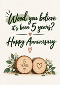 Load image into Gallery viewer, Anniversary - Personalised Card — with punch holes
