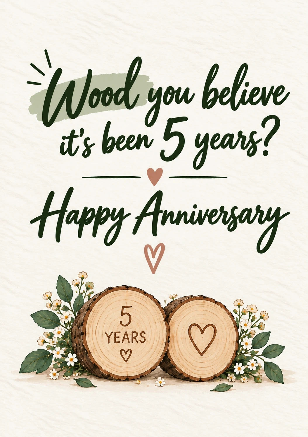 Anniversary - Personalised Card — with punch holes