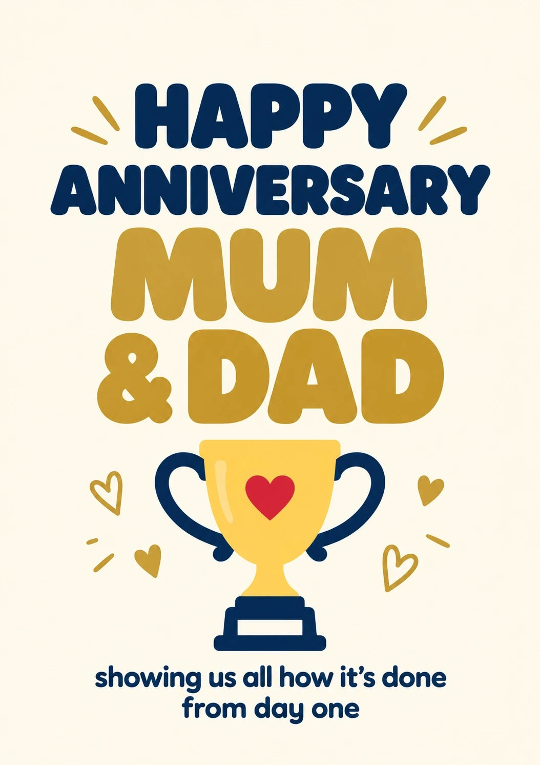 Anniversary - Personalised Card — with punch holes
