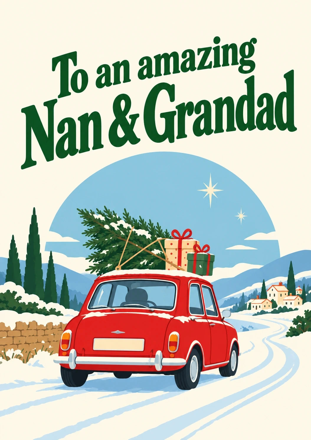 Christmas - Personalised Card — with punch holes