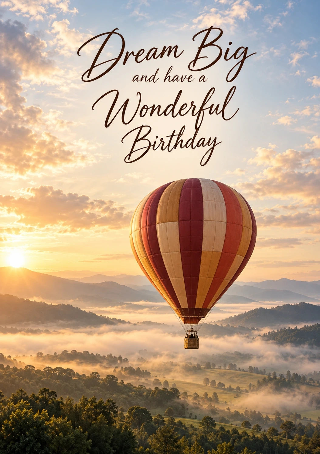 Birthdays - Personalised Card — with punch holes