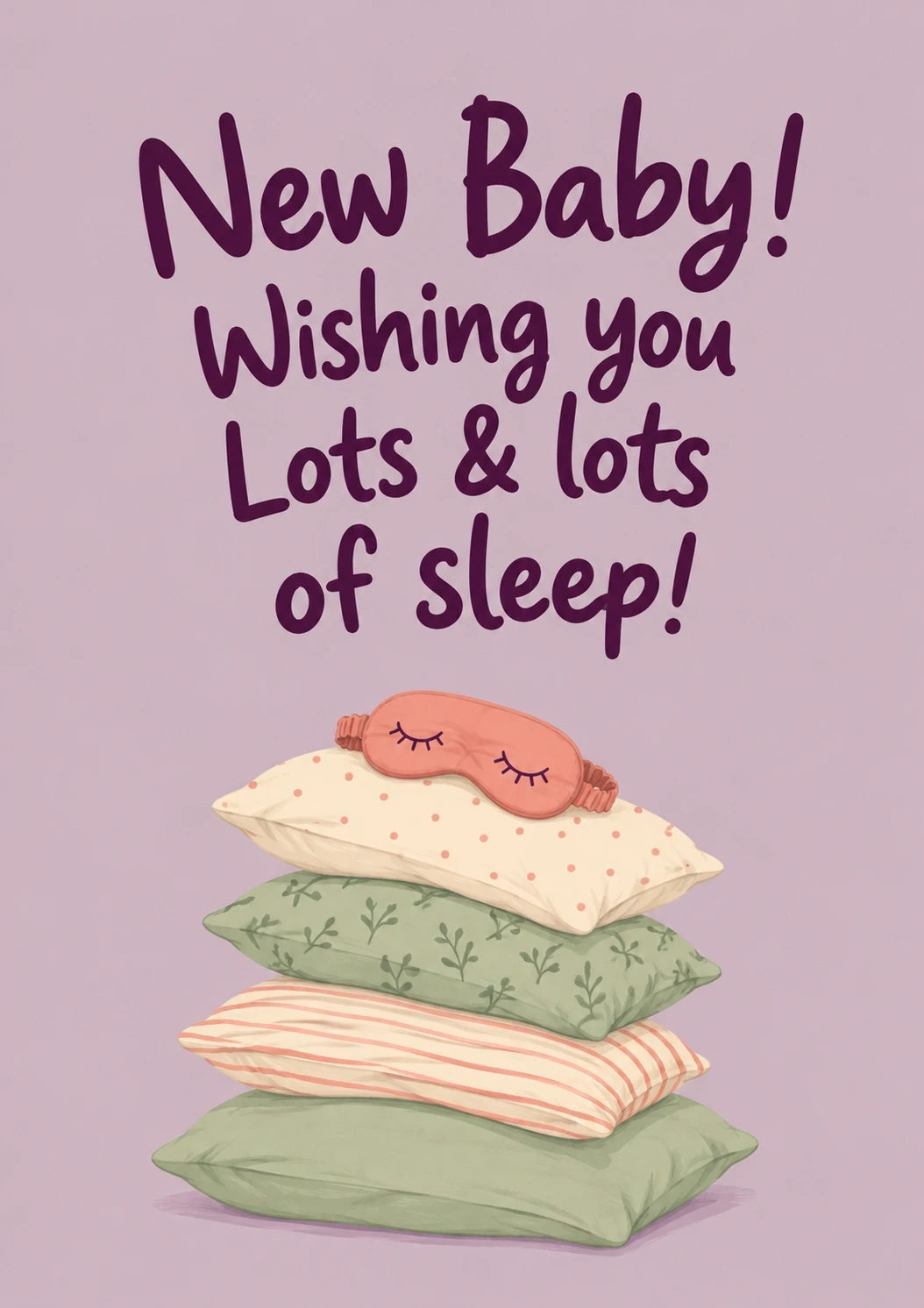 New baby - Personalised Card — with punch holes