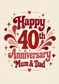 Load image into Gallery viewer, Anniversary - Personalised Card — with punch holes
