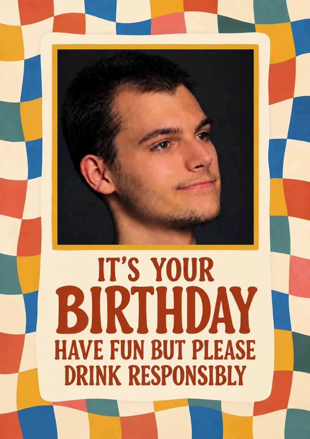Birthdays - Personalised Card — with punch holes