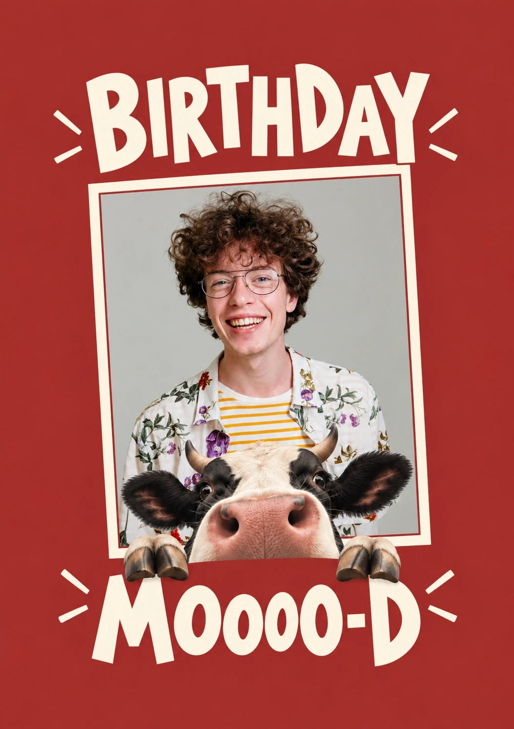 Birthdays - Personalised Card — with punch holes