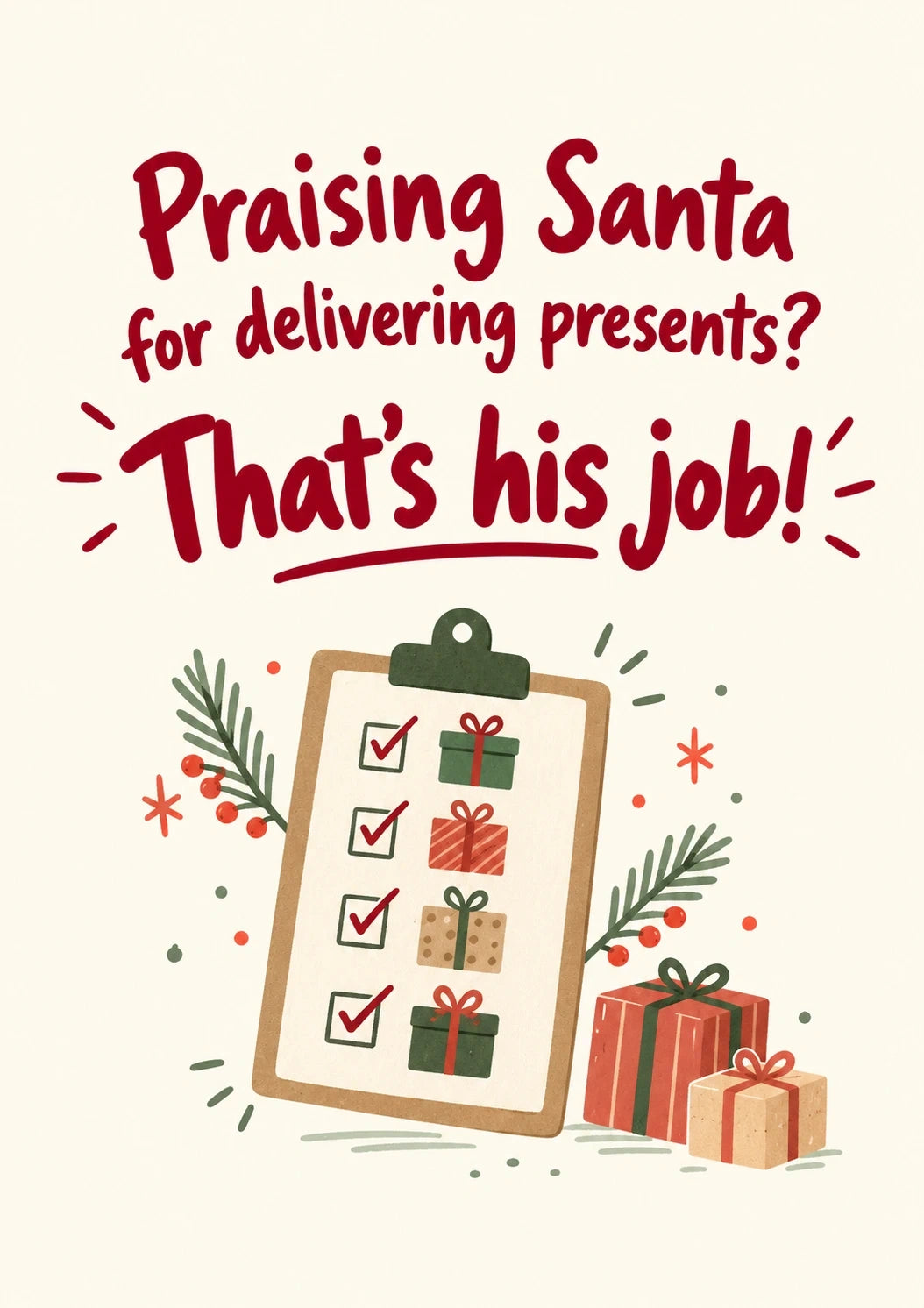 Christmas - Personalised Card — with punch holes