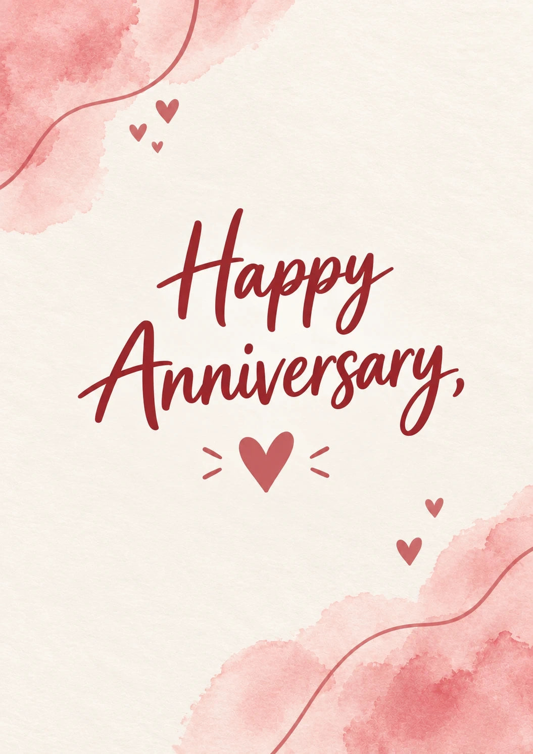Anniversary - Personalised Card — with punch holes
