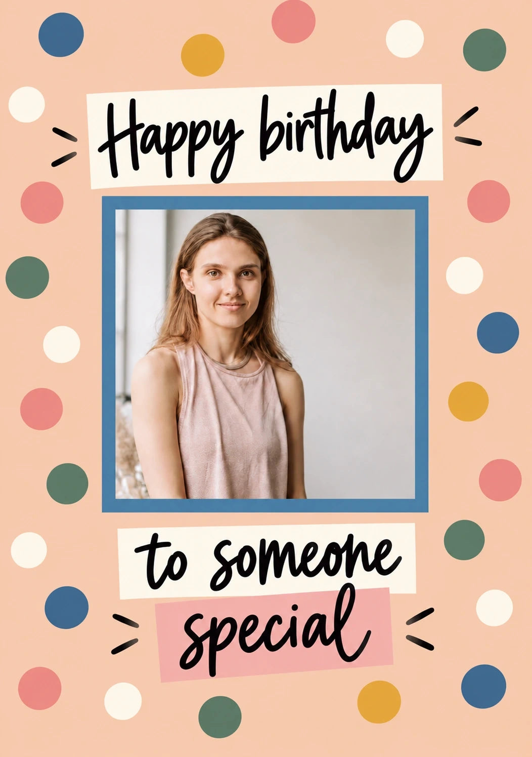 Birthdays - Personalised Card — with punch holes