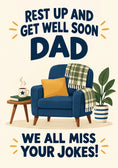 Load image into Gallery viewer, Get well soon! - Personalised Card — with punch holes
