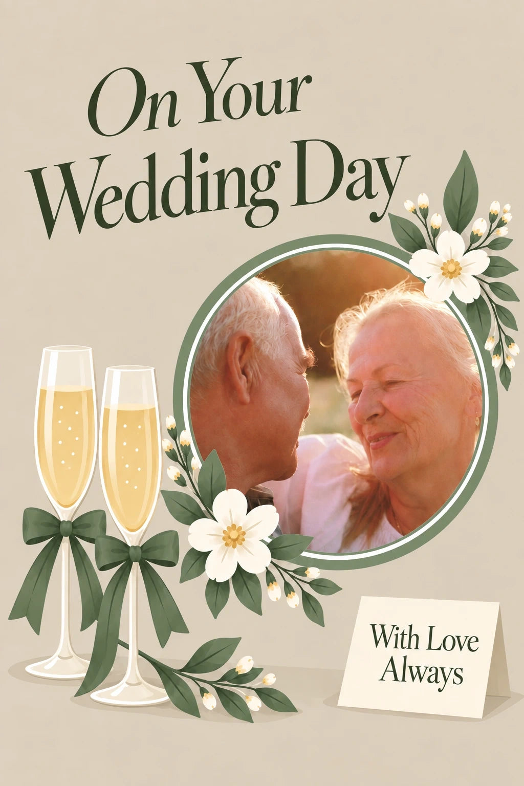 Weddings - Personalised Card — with punch holes