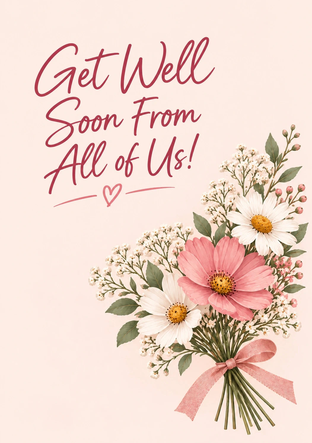 Get well soon! - Personalised Card — with punch holes