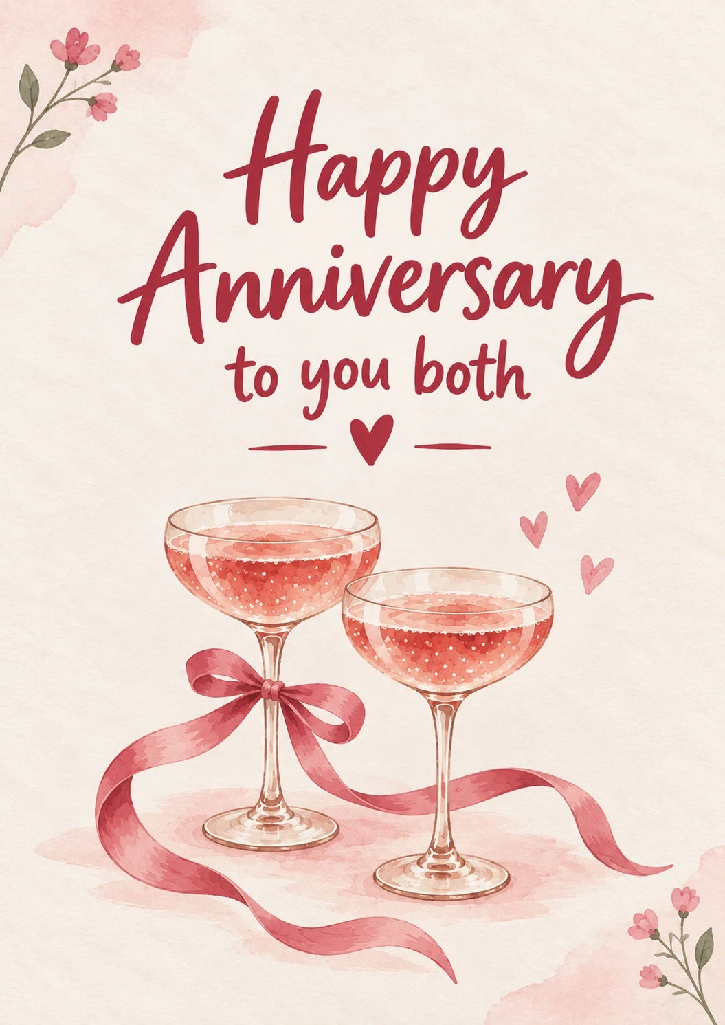 Anniversary - Personalised Card — with punch holes