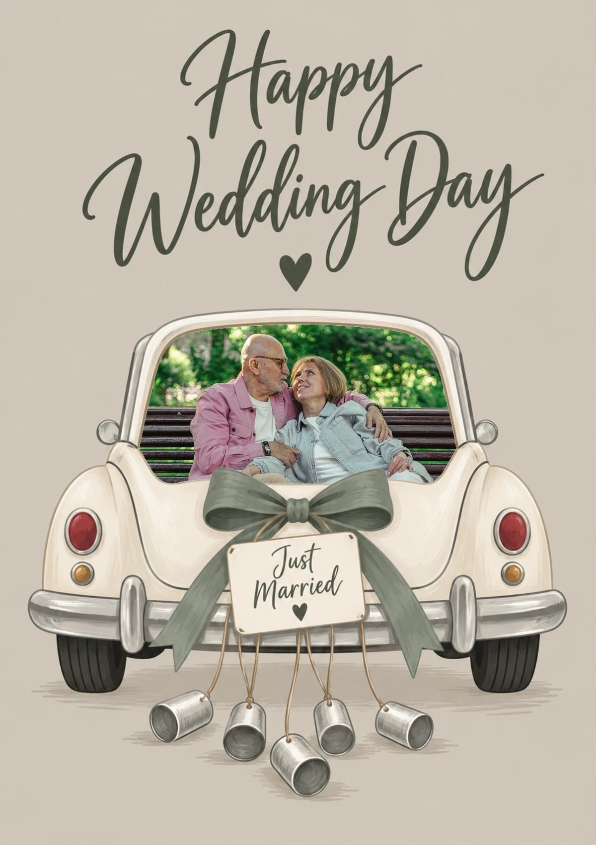 Weddings - Personalised Card — with punch holes
